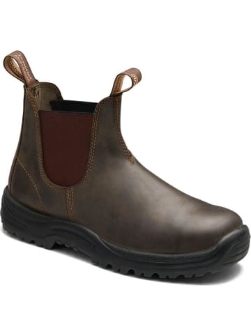 Blundstone Chelsea Boot "196 Brown Leather (Safety Series)" in Braun