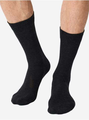 Nur Die  Basicsocken Baumwolle Business Socke Unifarben in anthrazitmelange