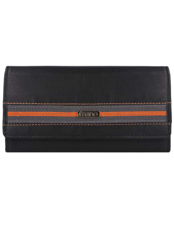 mano Don Leonardo Geldbörse RFID Leder 18 cm in schwarz