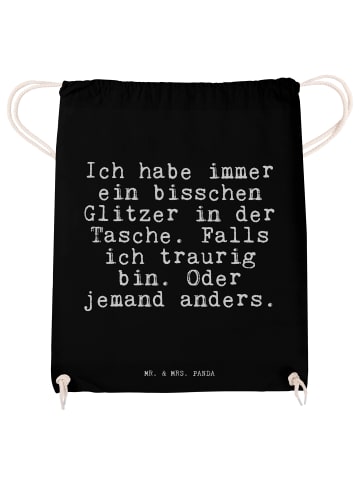 Mr. & Mrs. Panda Sportbeutel Ich habe immer ein... mit Spruch in Schwarz