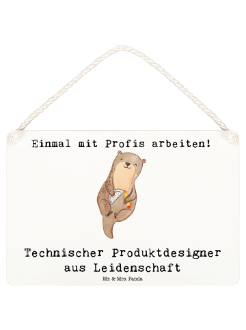Mr. & Mrs. Panda Deko Schild Technischer Produktdesigner Leidens... in Weiß