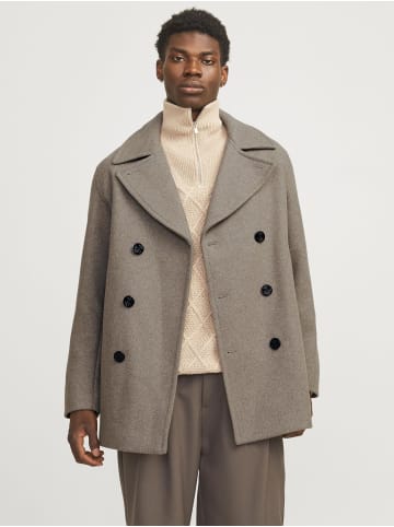 Jack & Jones Pea Coat in Shitake