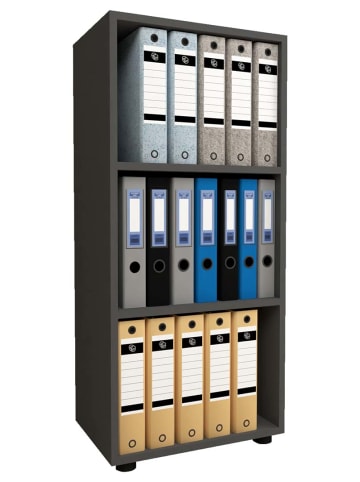ebuy24 Büroregal Ulas3 6 Anthrazit 49 x 32 cm
