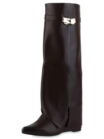 VAN HILL Keilstiefel Anna in Burgund