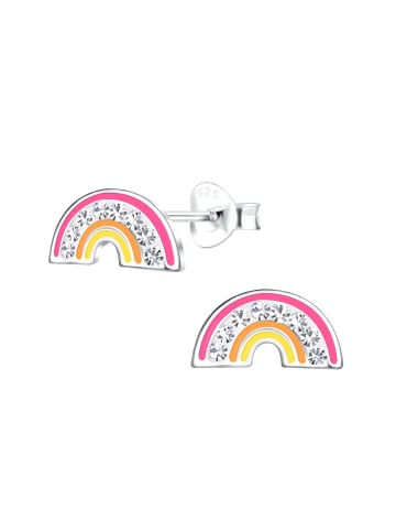 Alexander York Ohrstecker REGENBOGEN mit Kristall in 925 Sterling Silber, 2-tlg.