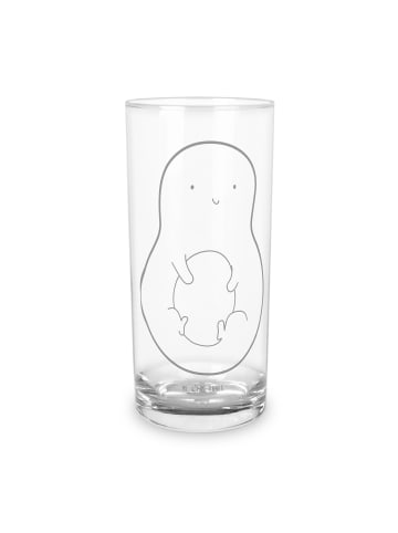 Mr. & Mrs. Panda Wasserglas Avocado Kern ohne Spruch in Transparent