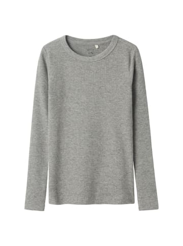 name it Name It Nakal Rib Langarmshirt Grey Melange 146/152