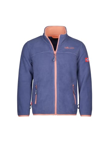 Trollkids Fleece Jacke "Oppdal XT" in Lotusblau/Koralle