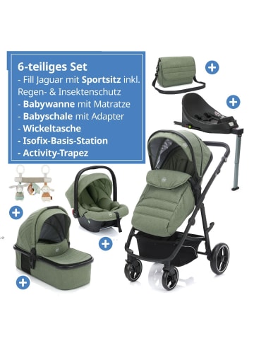 fillikid 4-1 Kombi-Kinderwagen-Set Fill Jaguar mit in gruen,schwarz