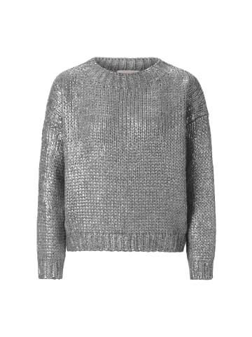 Rich & Royal Foil Printed Crew Neck in Silber