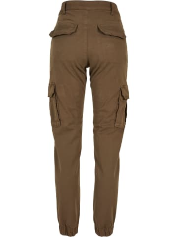 Urban Classics Urban Classics Damen Ladies Cotton Twill Utility Pants in olive