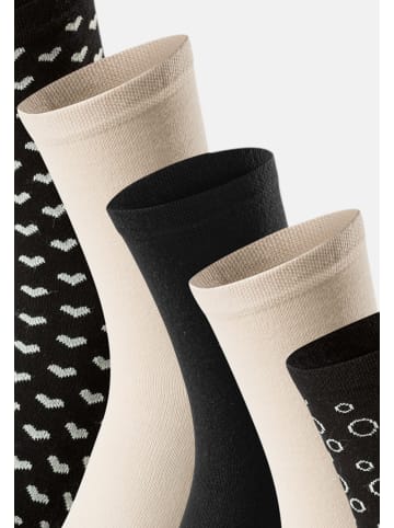 Schiesser Socken Bluebird in Schwarz / beige mix