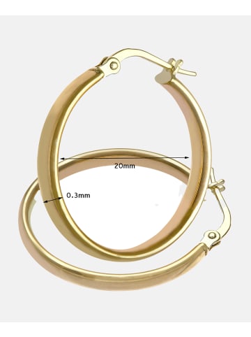 Vanlere Creolen aus 375 Gelbgold