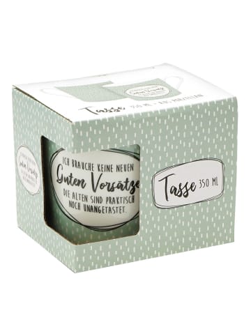 Geda Labels Tasse Gute Vorsätze grün in Grün - 350ml