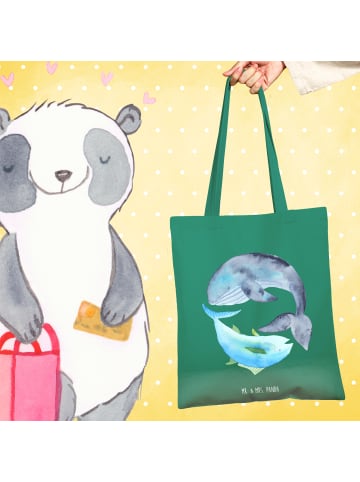 Mr. & Mrs. Panda Tote Bag Walfisch Thunfisch ohne Spruch in Mint