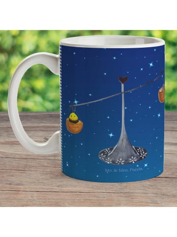 Mr. & Mrs. Panda Trinkbecher Sternzeichen Waage ohne Spruch in Sternenhimmel Blau