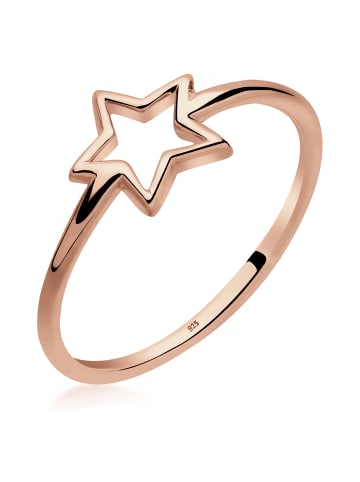 Elli Ring 925 Sterling Silber Stern, Sterne in Rosegold