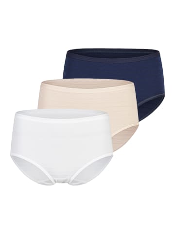 SPEIDEL Midi Slip Cotton & More in Weiß / beige / dunkelblau