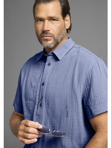 Man's World Kurzarmhemd in blau