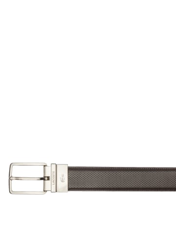 Lacoste Accessoire - Wendegürtel Leder in marron noir