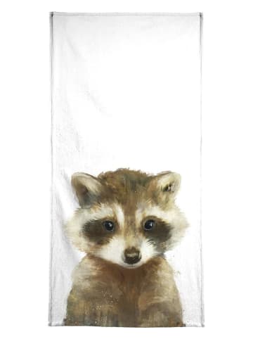 Juniqe Handtuch "Little Raccoon" in Braun & Weiß
