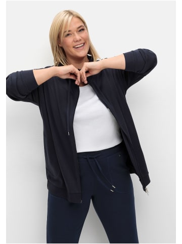 sheego Sweatjacke in tiefblau