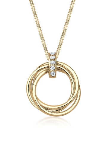 Elli DIAMONDS  Halskette 925 Sterling Silber Kreis in Gold