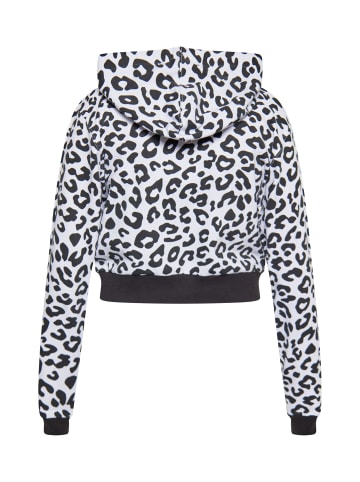 Swirly Damen Sweatshirt in Weiss Leo
