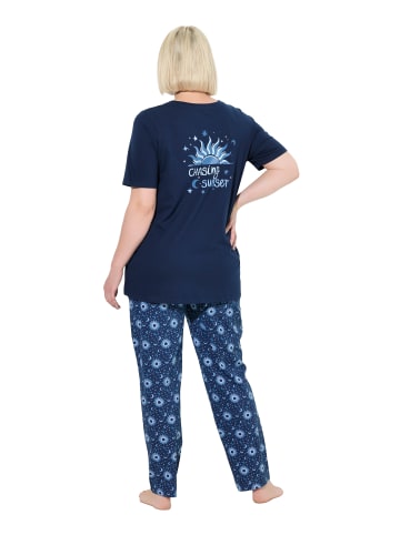 Ulla Popken Pyjama in nachtblau