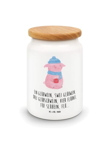 Mr. & Mrs. Panda Keksdose Schweinchen Glühwein mit Spruch in Weiß