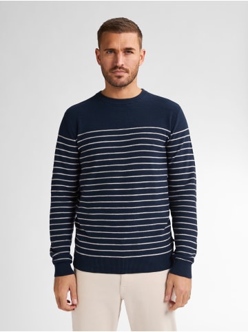 Petrol Industries Gestreifter Pullover Palm in Blau