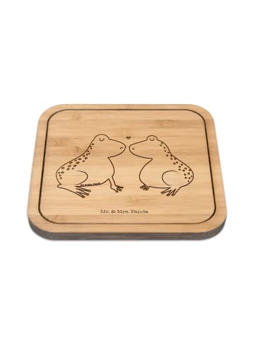 Mr. & Mrs. Panda Untersetzer Kork Frosch Liebe ohne Spruch in Transparent