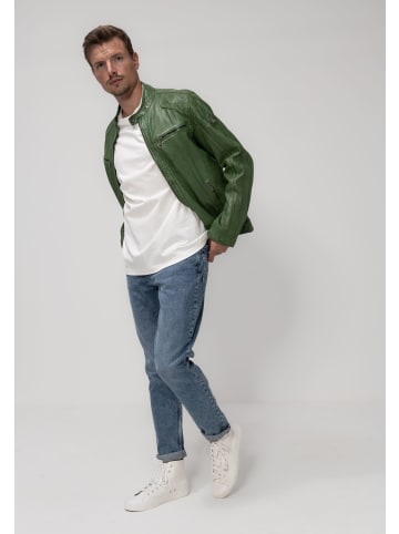 JILANI Herren Lederjacke in Grün