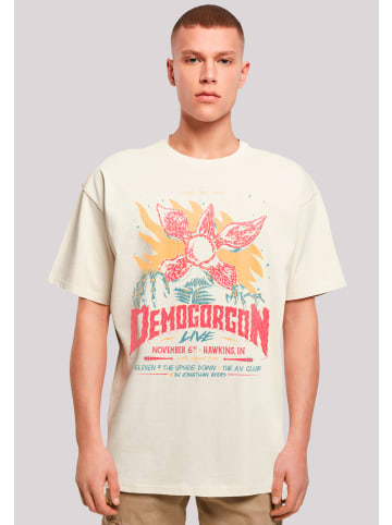 F4NT4STIC Oversize T-Shirt Stranger Things Demogorgon Poster in sand