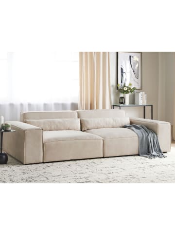 Beliani 3-tlg 2-Sitzer Sofa HELLNAR in Beige