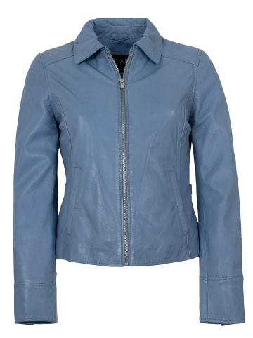 JILANI Lederjacke Lammnappa in Blau