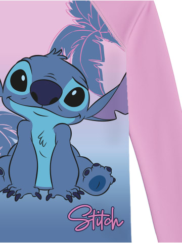 Lilo & Stitch Lilo & Stitch Schwimmshirt UV-Schutz 30 Langarm Badeshirt Rashguard in rosa