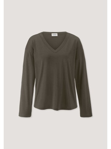 Hessnatur Hessnatur Longsleeve Oversize aus TENCEL™ Lyocell und Bio-Baumwolle in vintage oliv