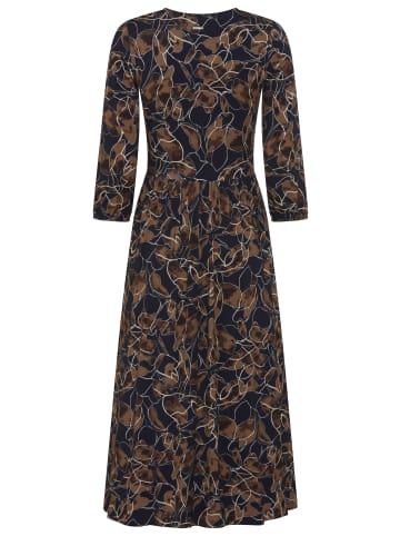 Laura Scott Midikleid in navy-camel-gemustert