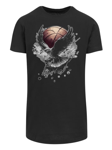 F4NT4STIC Long Cut T-Shirt Basketball Adler in schwarz