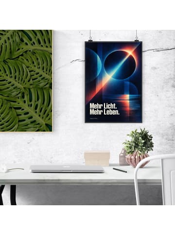 Mr. & Mrs. Panda Wandbild Licht ausdrucksstark Design mit Spruch in Weiß