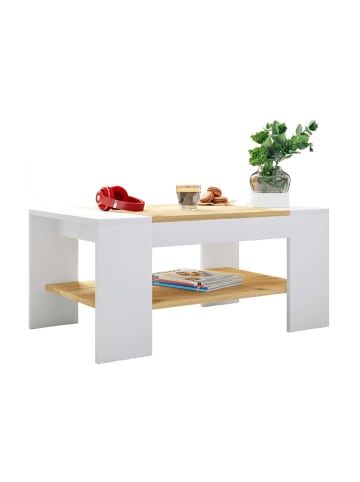 ebuy24 Couchtisch Bonza 2 Weiß 90 x 42 cm