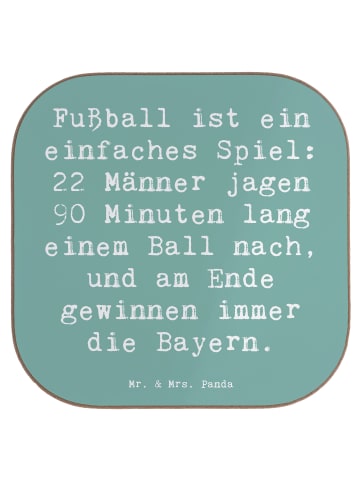 Mr. & Mrs. Panda gläseruntersetzer Spruch Fußball Bayern mit Spruch in Meeresbrise