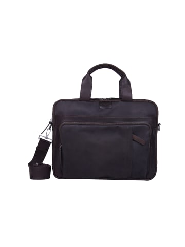 Strellson Aktentasche 'Brick Lane Charles in Dunkelbraun 39 x 30 x 11 cm'