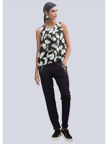 Alba Moda Animalprint-Shirt mit Passe in schwarz