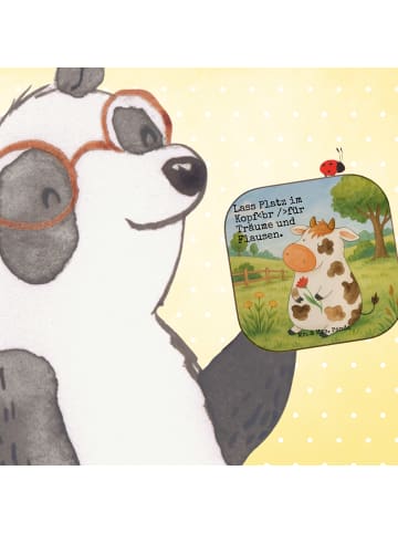 Mr. & Mrs. Panda Glasuntersetzer Kuh Design mit Spruch in Weiß