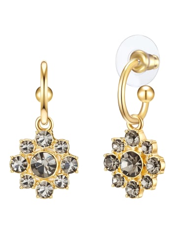 Lulu & Jane Ohrhänger Metall-Legierung Glas in gelbgold