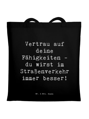 Mr. & Mrs. Panda Tasche Spruch Erste Erfahrungen im Straßenverke... in Schwarz