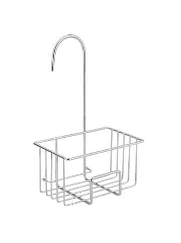 Wenko Badezimmerkorb für die Duscharmatur in Silbern, (B) 13 x (H) 28,5 x (L) 18 cm