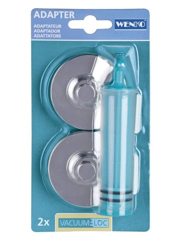 Wenko Vacuum-Loc Adapter Premium/Classic - Befestigen ohne bohren in Glänzendes Silber